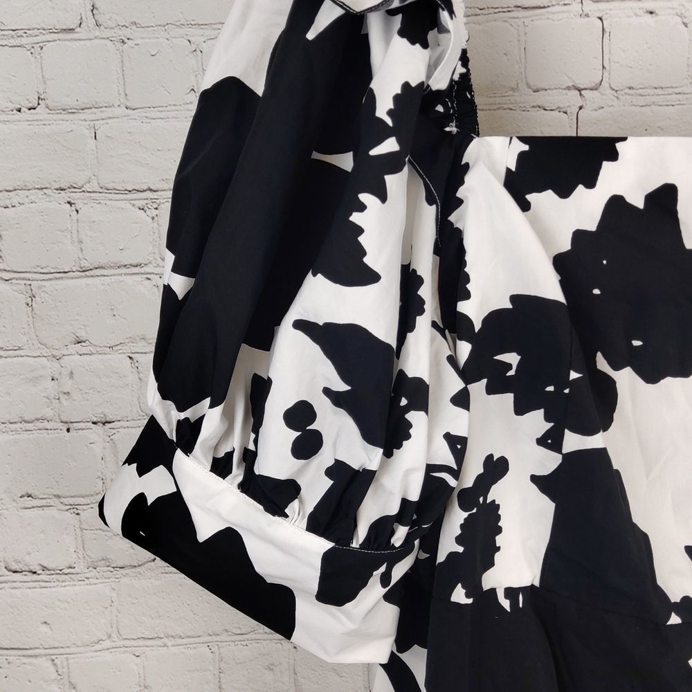 Christopher John Rogers Wrap Dress Black White NWT - Picture 4 of 13